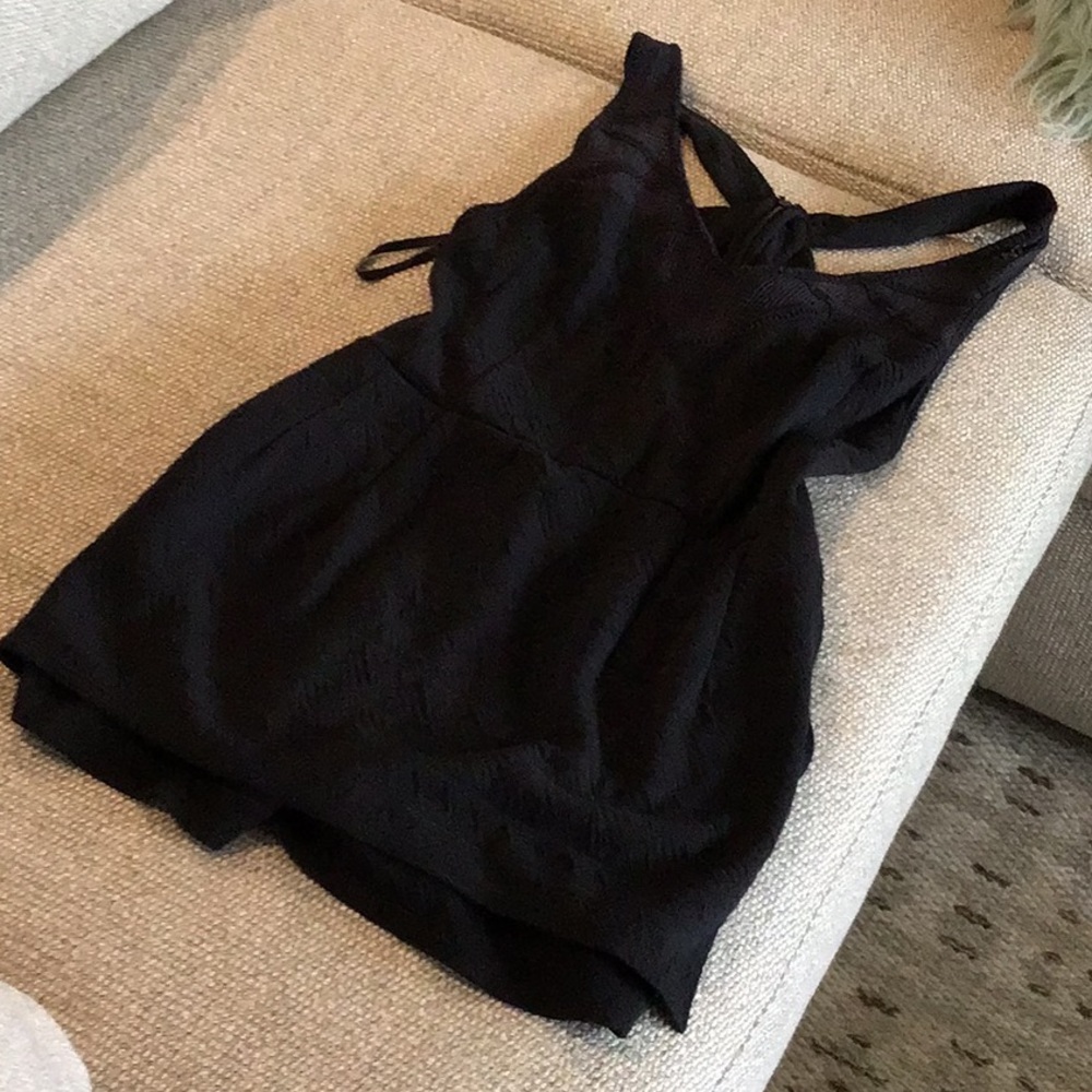 Free People Match Point romper, black, size small
